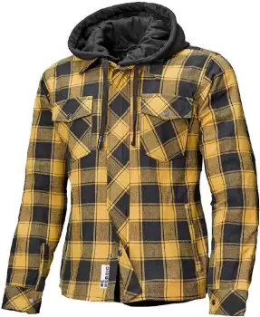 Image of Held Lumberjack II Motorcycle Textile Jacket, black-yellow, Size XL, black-yellow, Size XL