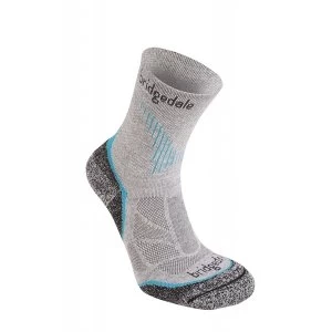 Image of Bridgedale Womens CoolFusion Run Qwik Socks GreyTurquoise Large