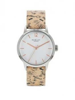 image of Radley Radey Blush Dog Print Strap Watch