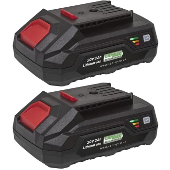 image of Sealey - BK02 Power Tool Battery Pack 20V 2Ah Kit for SV20V Series