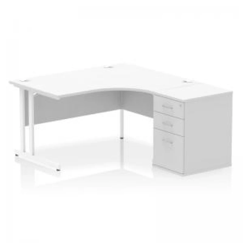 Image of Dynamic Office Solutions Impulse 1400mm Cantilever Right Crescent Desk Workstation I004262