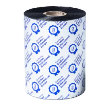 image of Brother BWP-1D600-110 Original Premium Wax Thermal Transfer Black Ink Ribbon 110mm x 600m