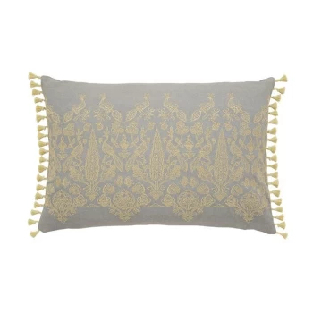 image of Sanderson Siam Diamond Cushion - GREY