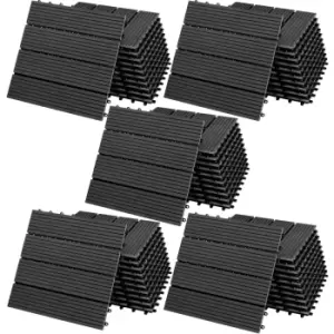 image of WPC Decking Tiles 55Pcs Anthracite 30x30cm