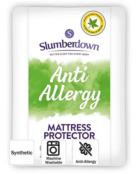 image of Anti-allergy Mattress Protector White KING AA17903