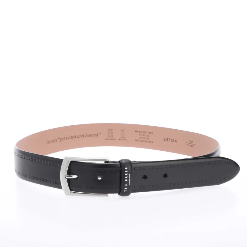 Image of Ted Baker Owill Brouge Belt - Black 28 Inch