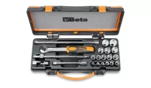 image of Beta Tools 910A/C16 21pc 3/8" Sq Drive Hex Socket & Accessory Set 009100936