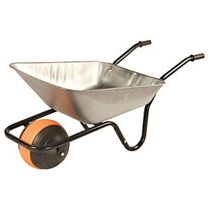 image of Walsall Barrow in a Box Galvanised Duraball Wheelbarrow with Puncture Proof Ball Wheel 85L