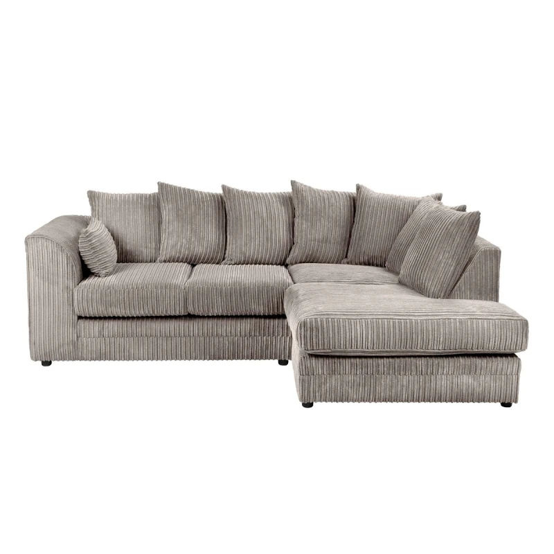 Image of LUXURY LIFE Dylan Jumbo Cord Fabric Right Hand Facing Corner Sofa Grey