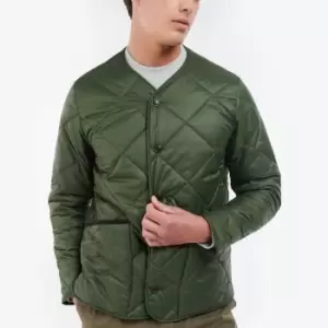Image of Barbour Mens Liddesdale Quilt Cardigan - Sage - XXL