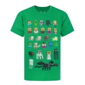 image of Minecraft Boys Sprites T-Shirt (13-14 Years) (Green)