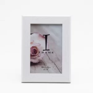 Image of iFrame Thick White Wood Effect Photo Frame 4" x 6"
