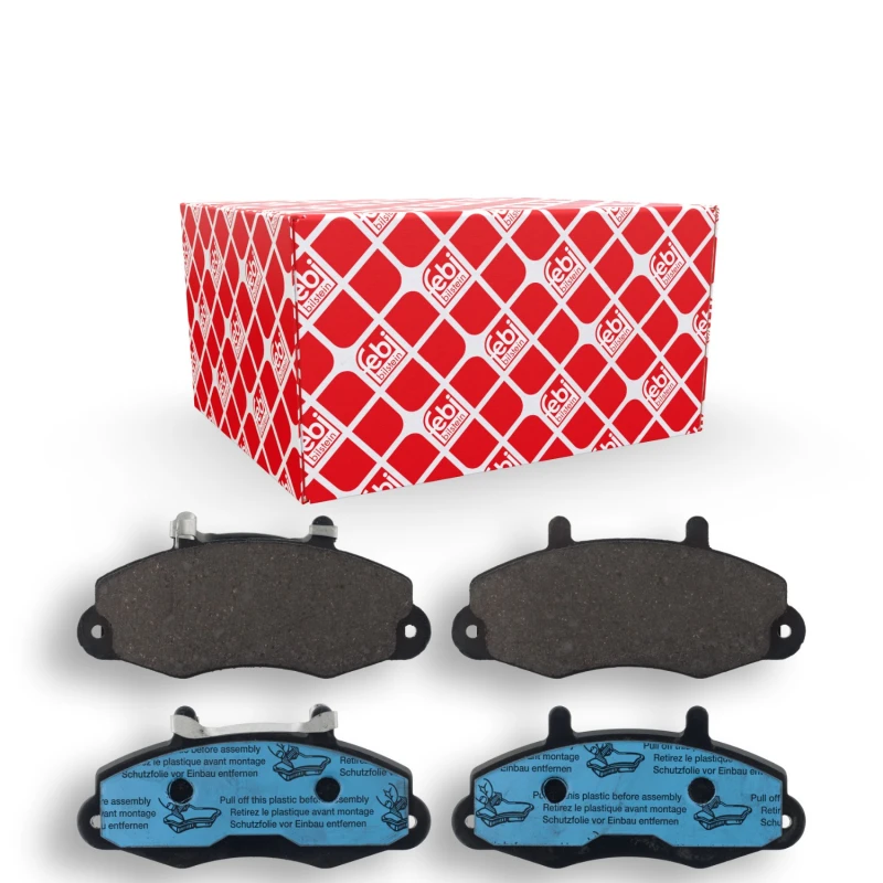 Image of FEBI BILSTEIN 116069 Brake pad set Front Axle, with acoustic wear warning Brake Pad Set,disc brake (402)
