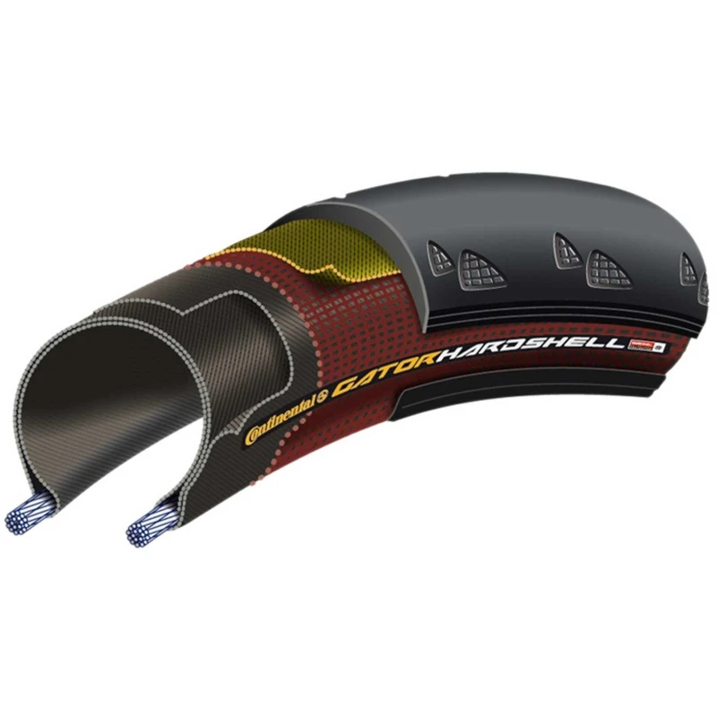 Image of Continental Gator Hardshell 700C Duraskin Wired Road Tyre Black unisex 25mm