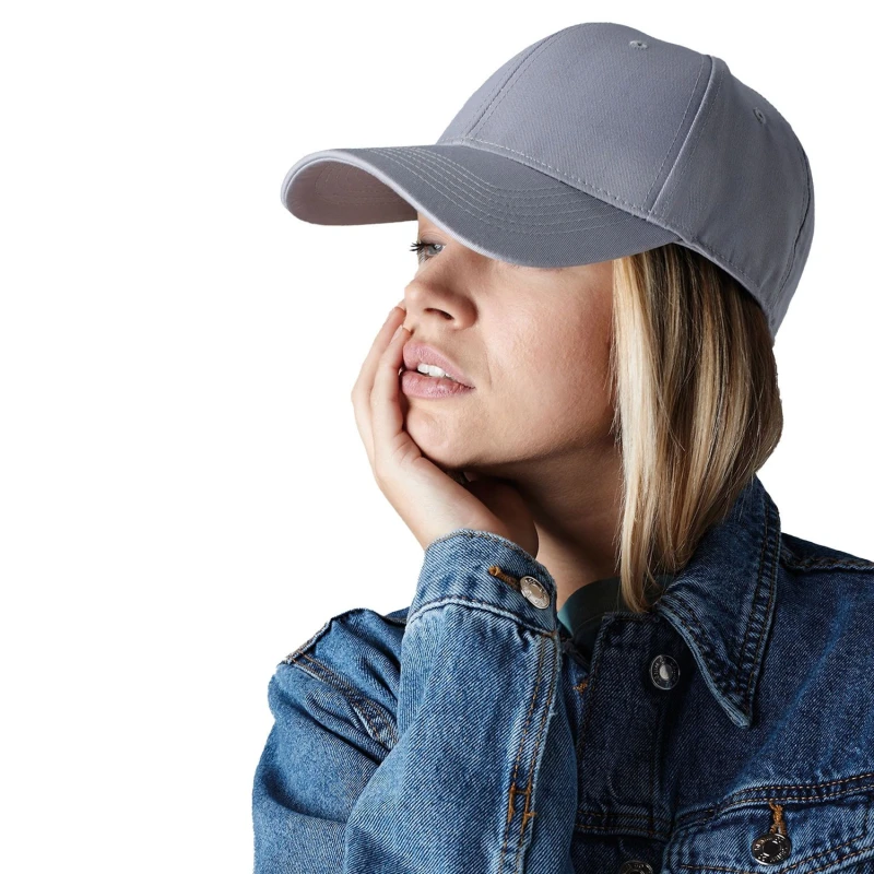 Image of Beechfield Beechfield Men Urbanwear 6 Panel Cap in Light Grey Light Grey One Size Male 5057819321241