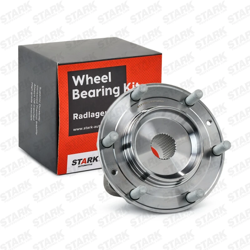 Image of STARK SKWB-0180687 Wheel bearing kit Front axle both sides, Wheel Bearing integrated into wheel hub Wheel Bearing Kit (654)