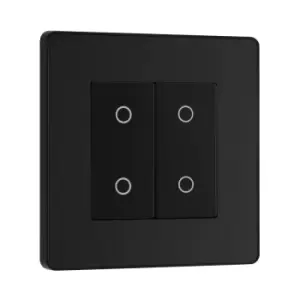 Image of BG Evolve Matt Black 200W Double Touch Dimmer Switch 2-Way Secondary - PCDMBTDS2B