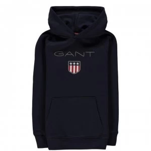 image of Gant Shield Logo OTH Hoodie - Navy 433