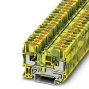 image of Phoenix Contact Pt 6-Pe Terminal Block, Din Rail, 2Pos, 8Awg