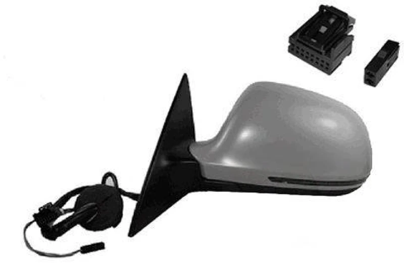 Image of VAN WEZEL 0340805 Wing mirror * HAGUS * Left, Heatable, primed Outside Mirror (50)