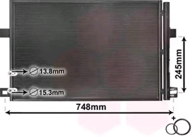 Image of VAN WEZEL 58005369 Condenser with dryer Condenser,air conditioning (448)
