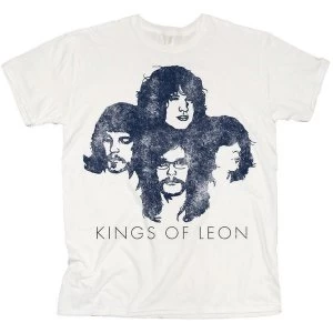 image of Kings of Leon - Silhouette Unisex Large T-Shirt - White