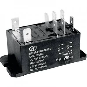 Image of Plug in relay 240 V AC 30 A 2 change overs Hongfa