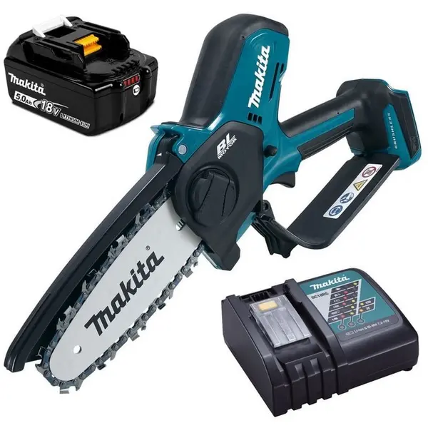 image of Makita DUC150 18v LXT Cordless Brushless Pruning Saw 150mm DUC150RT Batteries: 1 x 5ah Li-ion