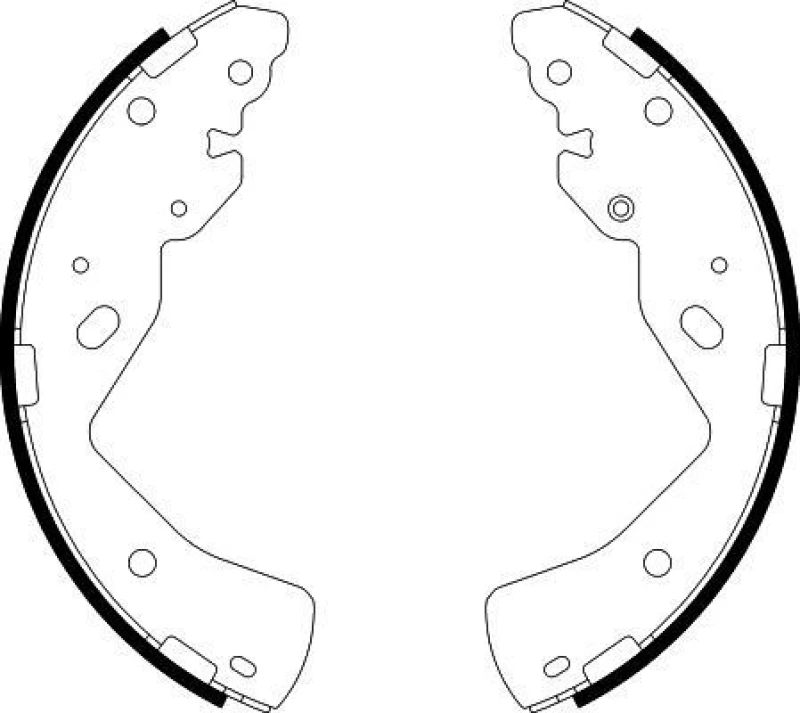 Image of HELLA Brake Shoe Set HELLA 8DB 355 038-211