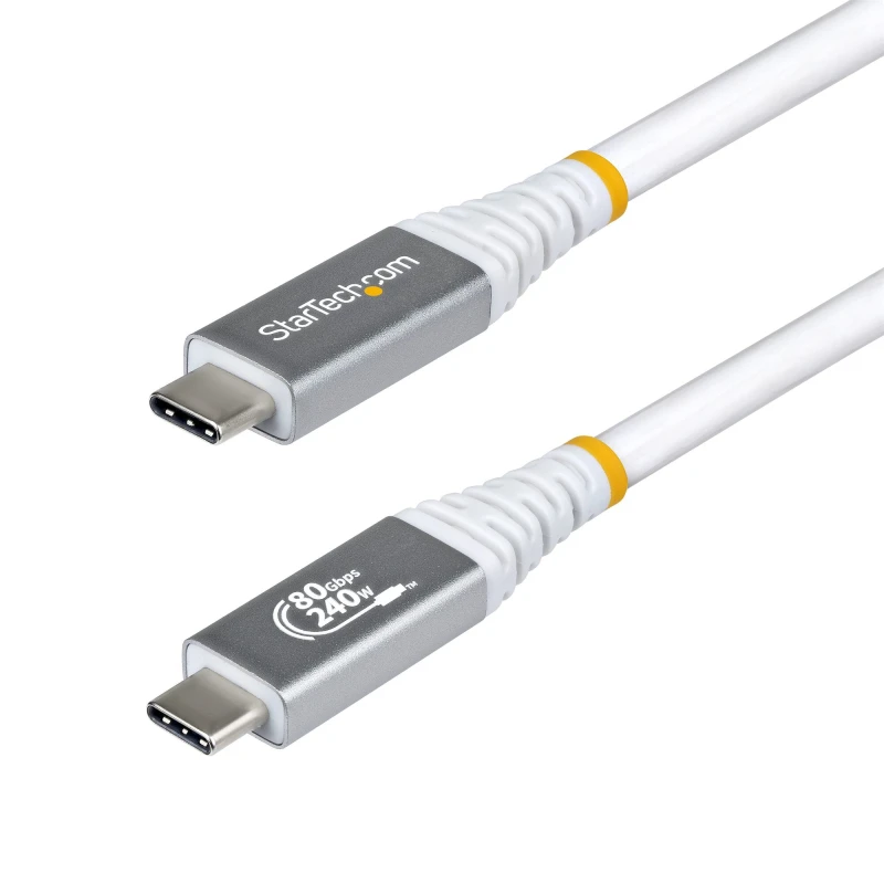 Image of StarTech.com 1.5m (5ft) USB4 Cable. 80Gbps. USB-IF Certified USB-C Cab