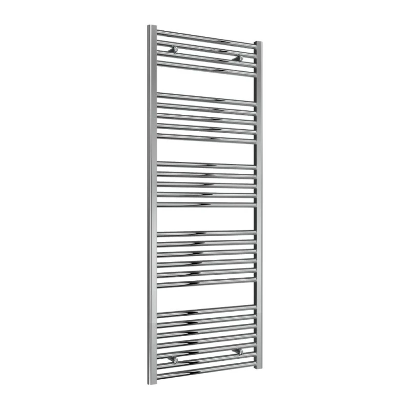 Image of Bathroom Kingdom Diva Chrome Straight Heated Towel Rail 1600x600 in Silver Silver Unisex
