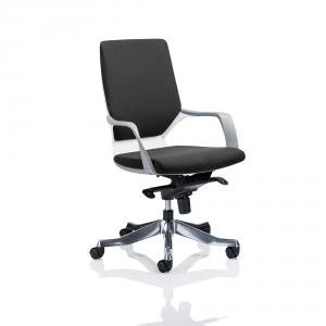 image of Adroit Xenon Executive With Arms Medium Back White Shell Fabric Black