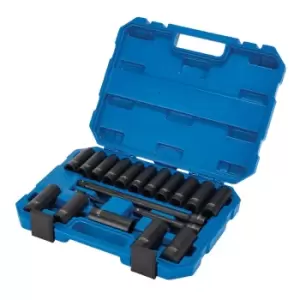 image of Draper HI-TORQ Metric Deep Impact 19 Piece Socket Set