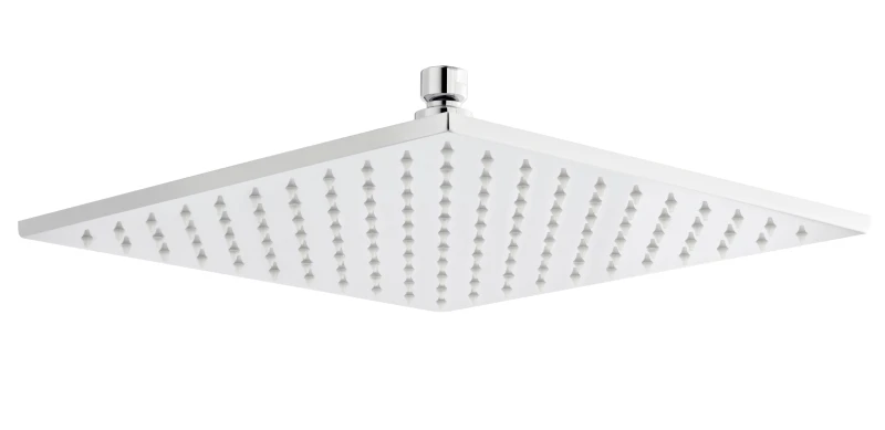 Image of Balterley Square LED Fixed Shower Head Chrome 200mm in Silver Silver Unisex
