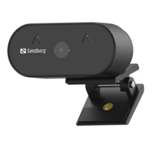 Image of Sandberg USB FHD Wide Angle Webcam with Mic, 2MP, 30fps, Glass Lens, Auto Adjusting, 120° Viewing Angle, 5 Year Warranty