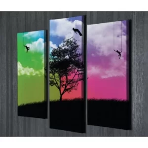 Image of UC54 Multicolor Decorative Canvas Painting (3 Pieces)