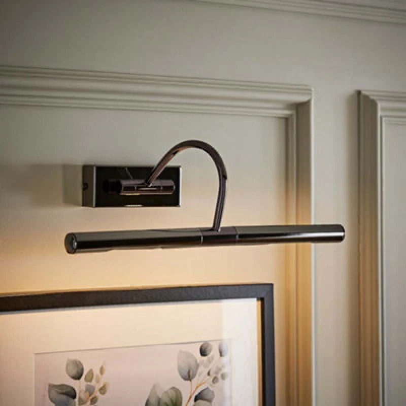 Image of ValueLights ValueLights Capri Adjustable Twin Bulb Picture Slim Wall Light with G9 Bulbs in Black One Size Unisex 5016529046158