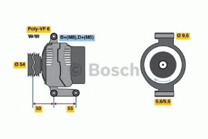 Image of Alternator Bosch 0 986 048 781