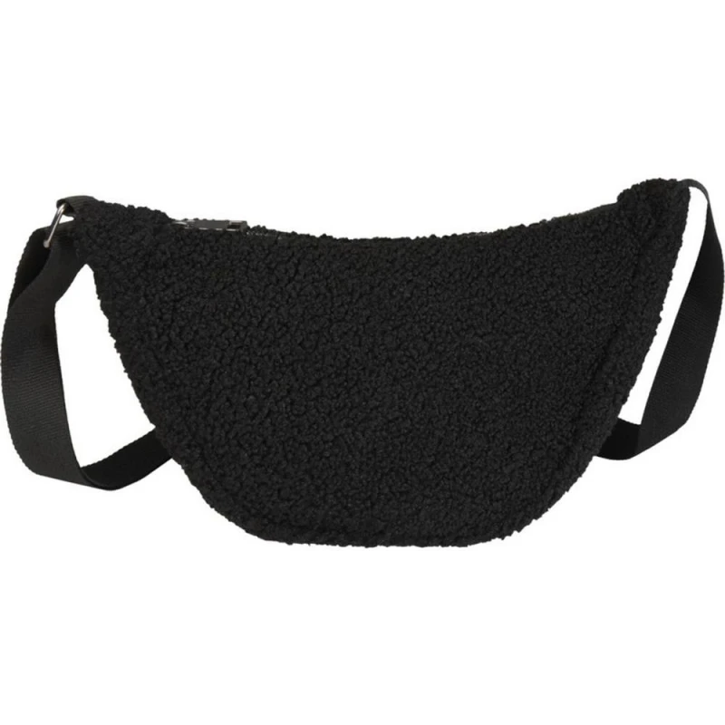 Image of Floso Mens Bear Sherpa 3L Crossbody Bag in Black Male One Size