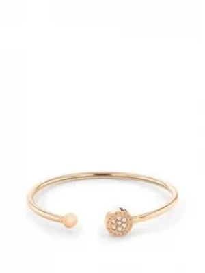 Image of Tommy Hilfiger Gold Tone Multi Crystal Bangle, Gold, Women
