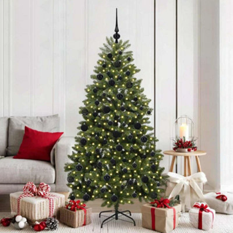 Image of Vidaxl Artificial Christmas Tree Green 180 Cm Pvc And Metal
