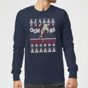 Image of Rick and Morty Ooh Wee Christmas Sweatshirt - Navy - 3XL