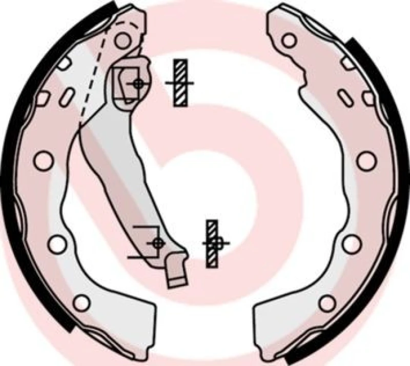 Image of BREMBO Brake Shoe Set BREMBO S 54 515