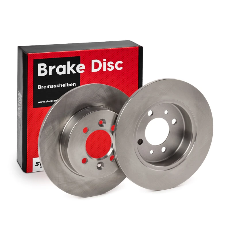 Image of STARK SKBD-0022982 Brake disc Rear Axle, solid, Cast Iron, Uncoated, Untreated, without bolts/screws Cast Iron Brake Disc (82)