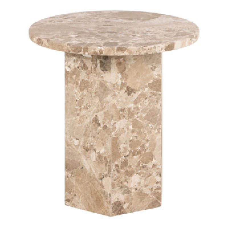 Image of Furniture To Go Naxos Side Table In Brown Marble