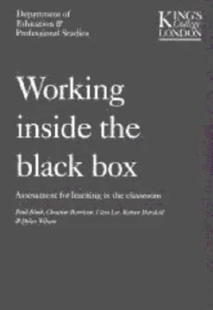 Image of Working inside the Black Box by P. J Black and London Kings College Paperback
