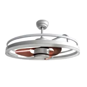 image of Agra 3 Blade DC LED Ceiling Fan 48W CCT Nickel