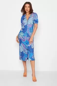 image of Tall Floral Midi Tea Dress