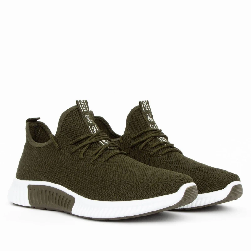 Image of Crosshatch Crosshatch Men Rideout Trainers in Olive Size: 7 Olive 7 Male 5059294313940