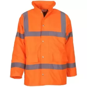 Image of Yoko Mens Hi-Vis Road Safety Jacket (Pack of 2) (2XL) (Hi Vis Orange) - Hi Vis Orange
